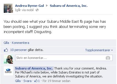 subaru america facebook